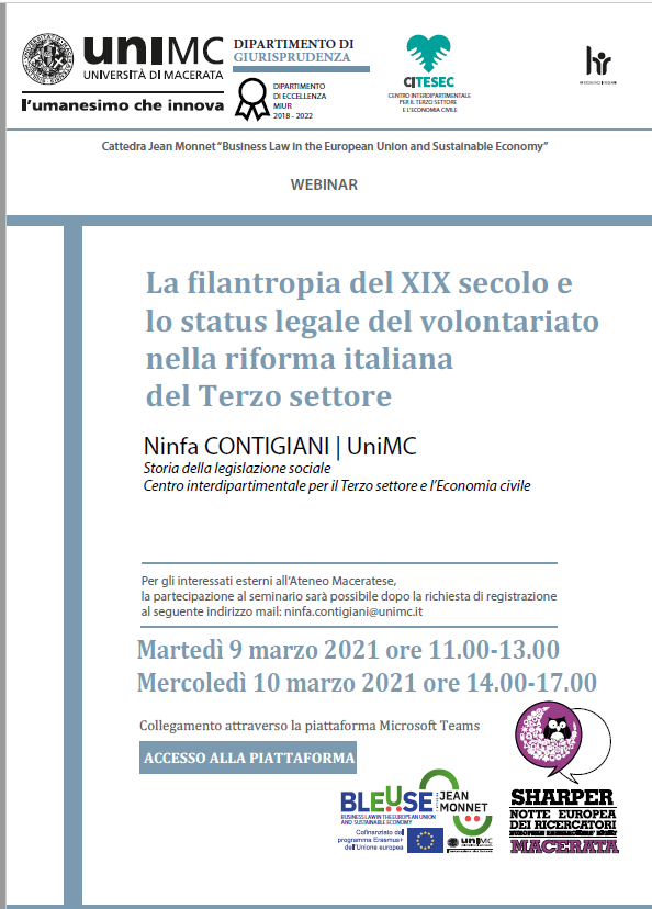 Attività della cattedra J.Monnet e del centro Citesec
