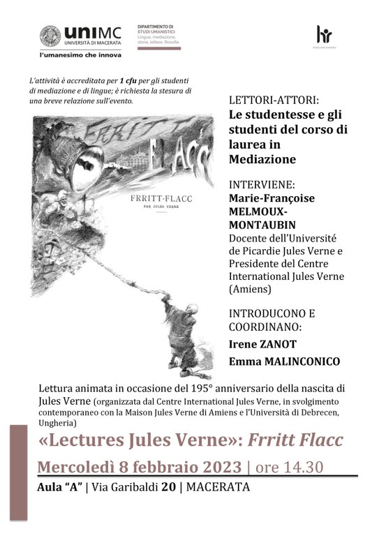 EVENTO 8 FEBBRAIO LECTURES JULES VERNE