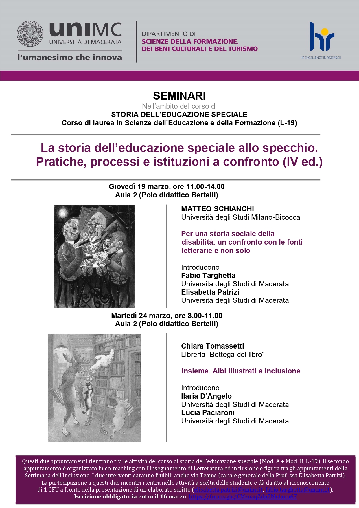 Seminari di Storia dell'educazione speciale