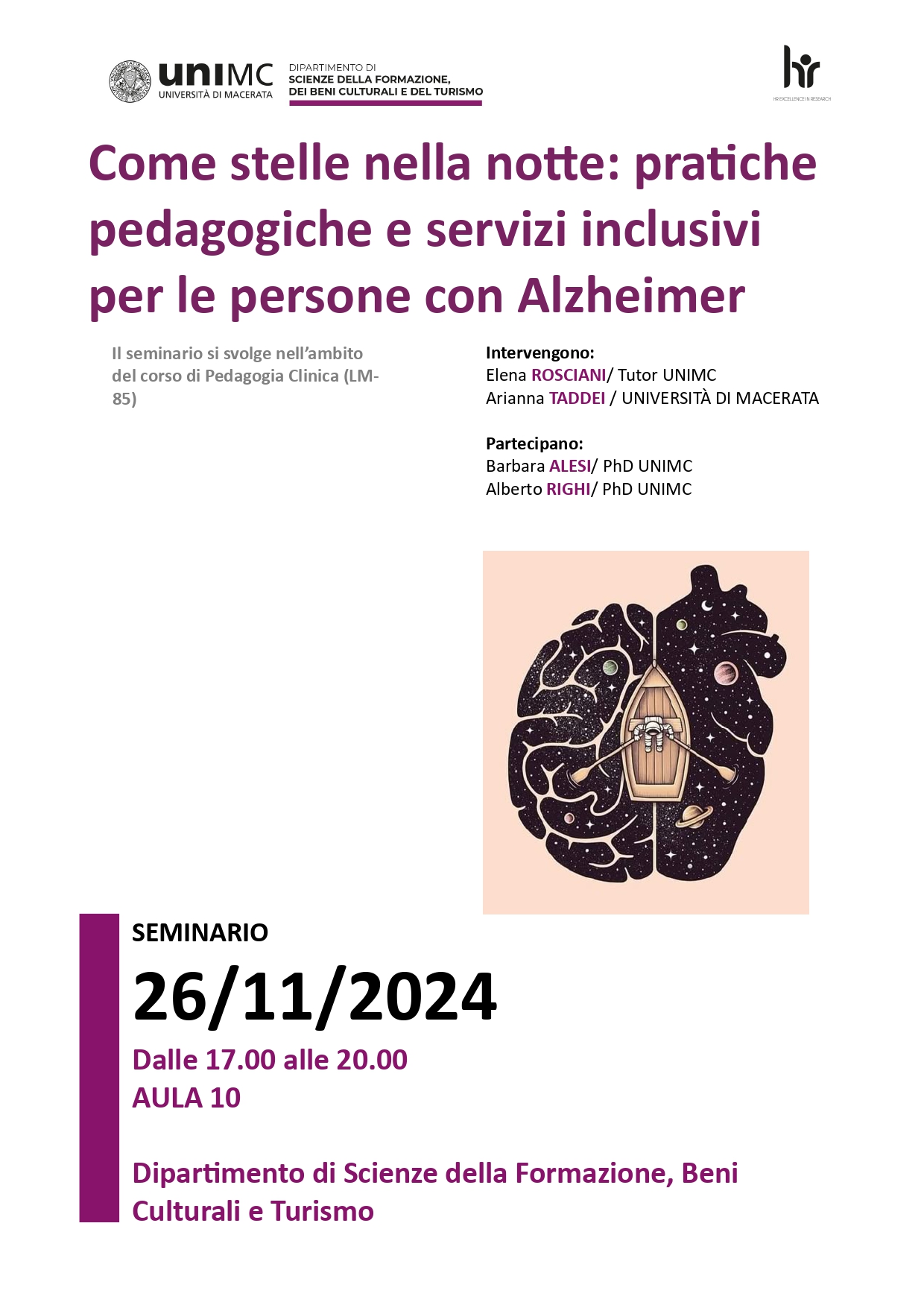Come stelle nella notte: pratiche pedagogiche e servizi per le persone affette da Alzheimer. 