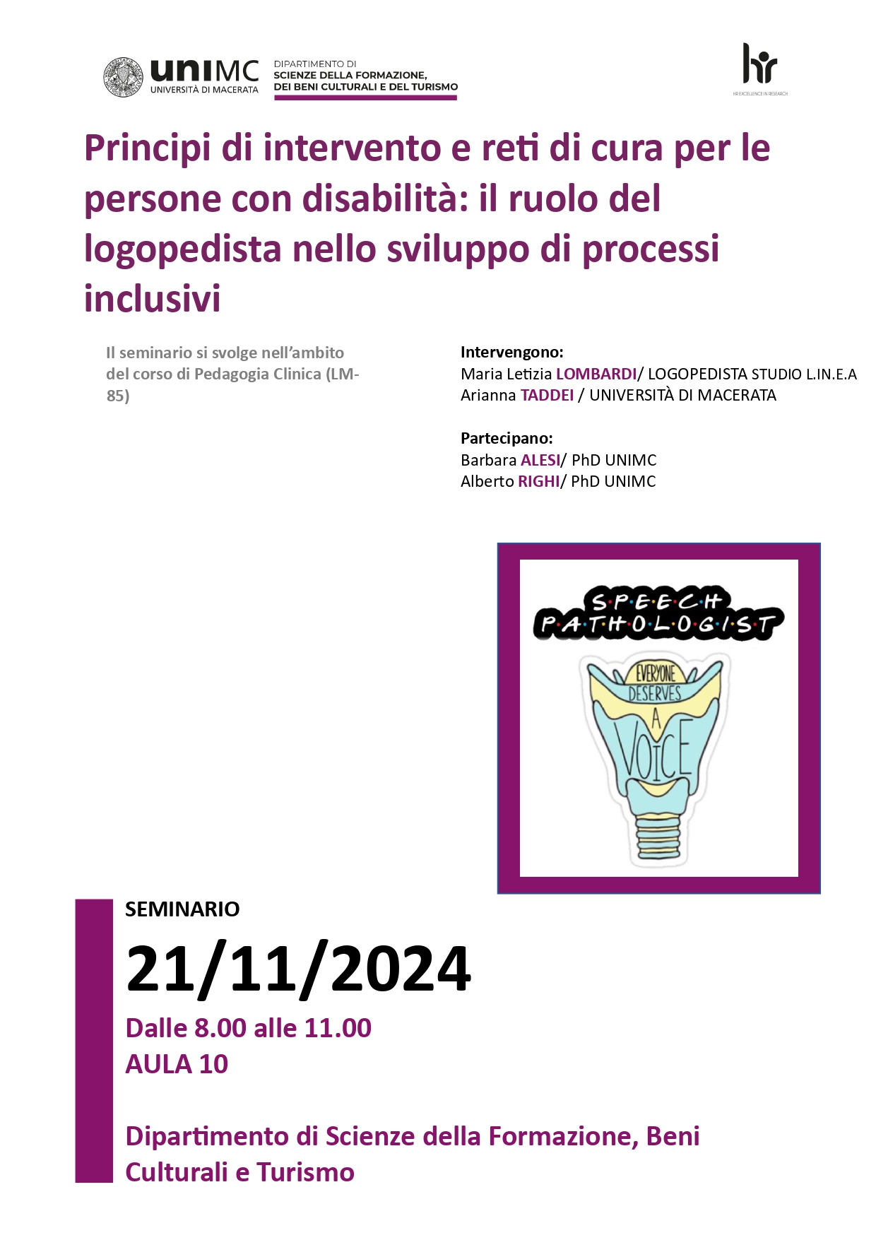 Principi di intervento e reti di cura per le persone con disabilità: il ruolo del logopedista nello sviluppo di processi inclusivi