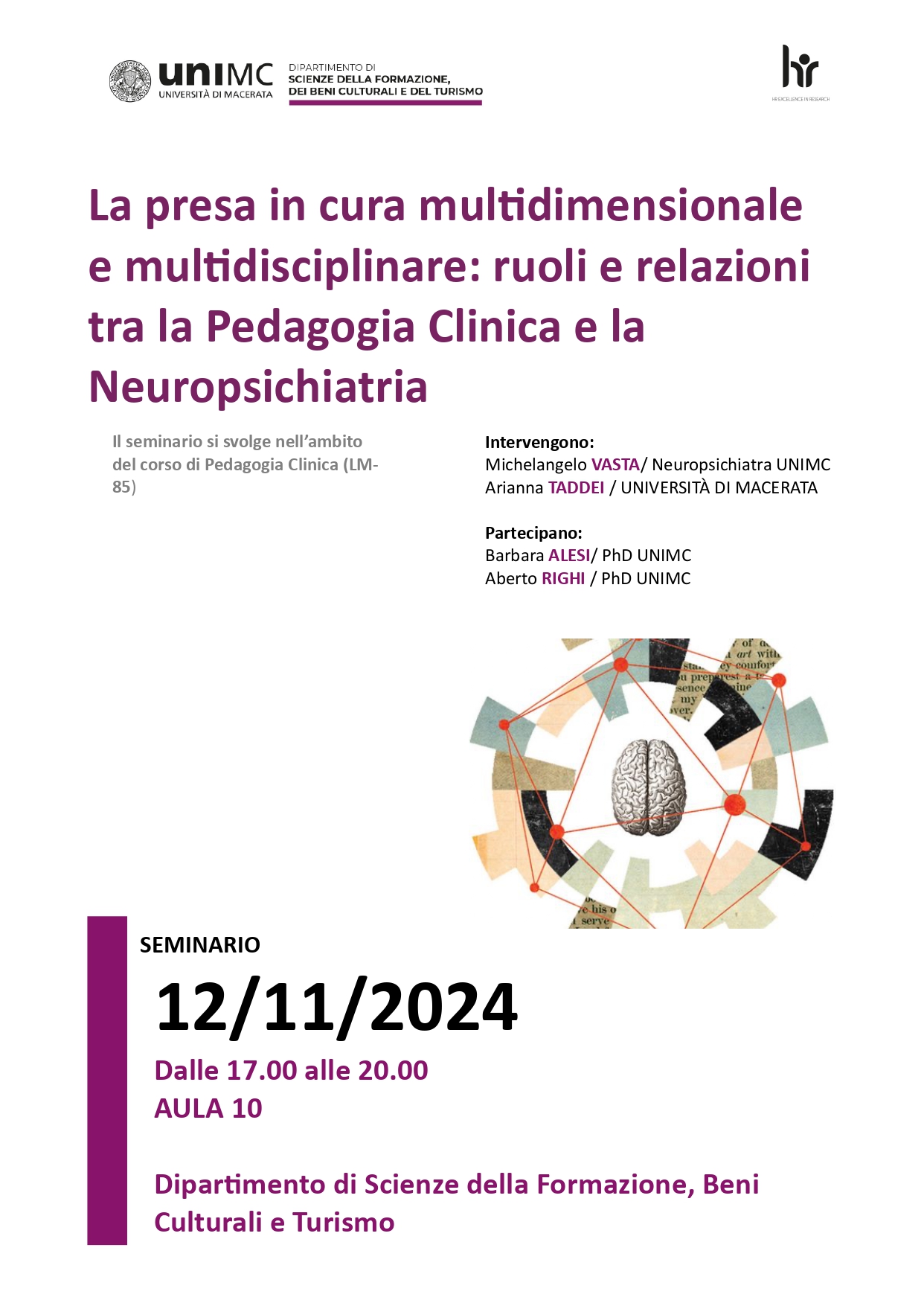 La presa in cura multidimensionale e multidisciplinare: ruoli e relazioni tra la Pedagogia Clinica e la Neuropsichiatria